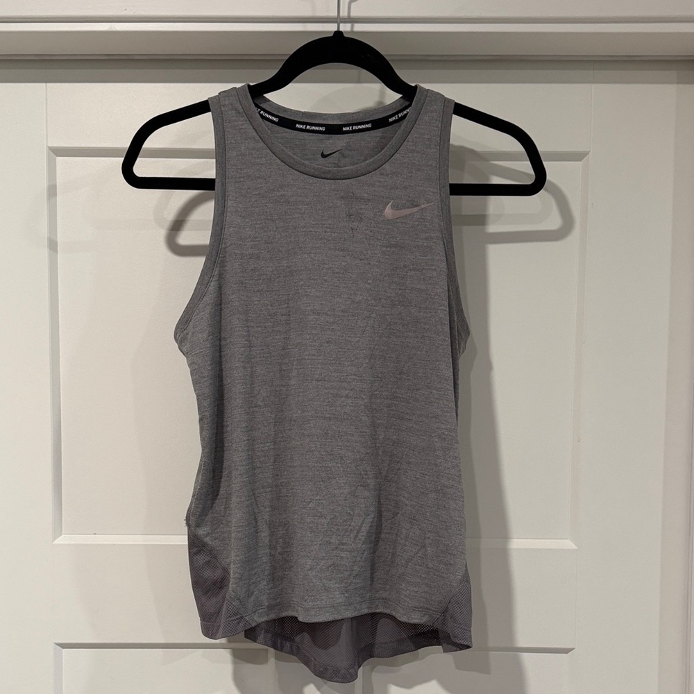 Nike Women's Dri-Fit Charcoal Gray Tank Top - Medium